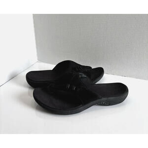 Merrell Gardena Thong Midnight Sandals Women's 11 Black Suede Slip-On Flip Flops